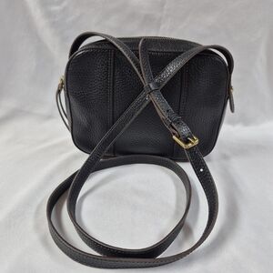 Fossil Gemma Camera Bag Black Pebbled Leather Crossbody Small Purse